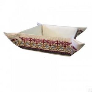 Yair Emanuel Embroidered Folding Basket in Oriental Style Kitchen Supplies
