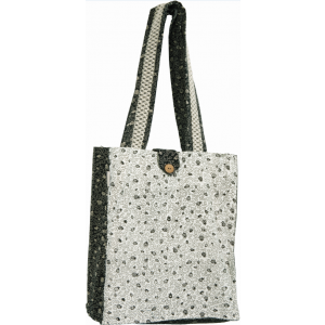 Black and White Thick Pomegranate Book Bag by Yair Emanuel Accesorios Judíos
