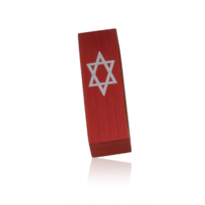 Red Star of David Car Mezuzah by Adi Sidler Collection d'Etoiles de David