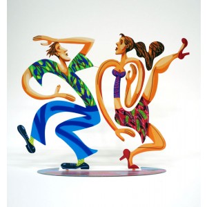 David Gerstein New Swingers Sculpture in Printed Steel Israeli Art