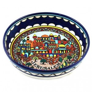 Armenian Ceramic Jerusalem Design Bowl Souvenirs From Israel