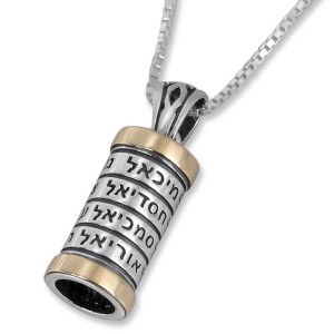 Cylinder Pendant with the 12 Names of the Archangels Joyería Judía