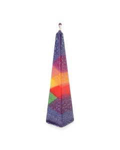 Pyramid Havdalah Candle by Galilee Style Candles - Rainbow Shabat