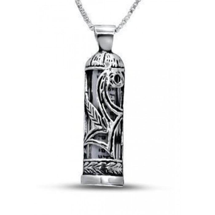 Mezuzah Necklace in Sterling Silver