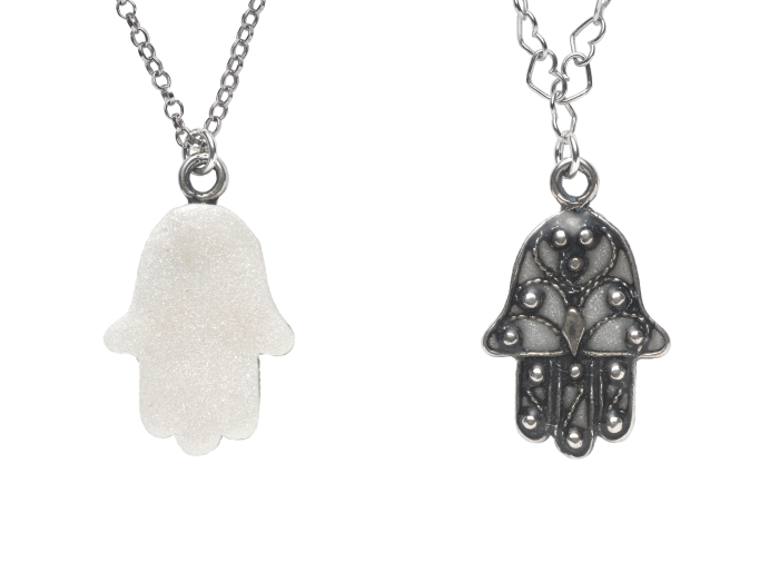Hamsa Necklace with Metal Beads