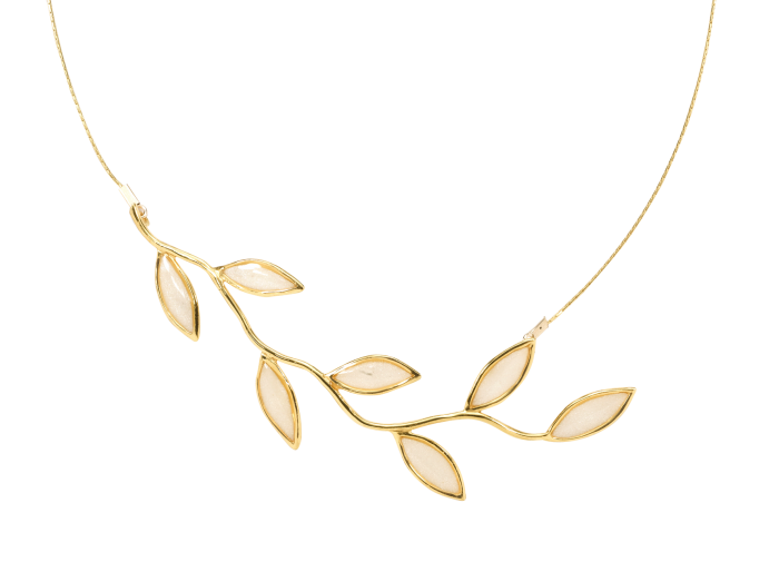 Necklace with Vine and Leaf Pendant