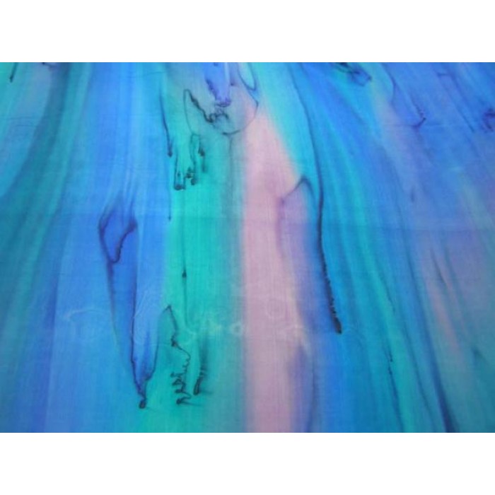 Silk ‘Tichel’ Headscarf with Pink, Green & Blue by Galilee Silks