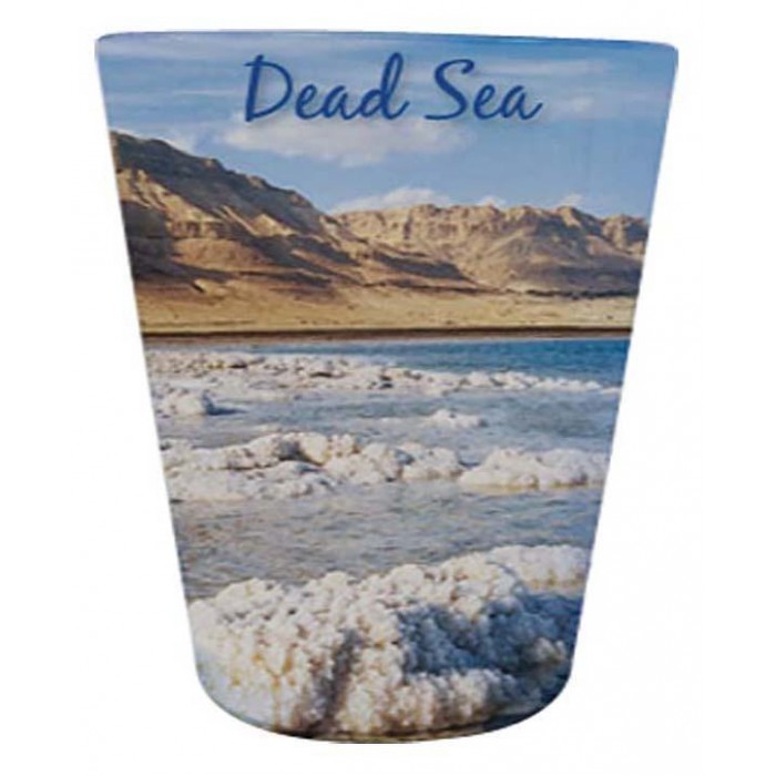 Shot Glass with Dead Sea Photograph