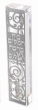 Clear Mezuzah with Swirl Design & Hebrew Text with Silver Gems 