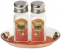 Shabbat Glass Salt and Pepper Shakers with Abstract Jerusalem
