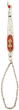 Torah Pointer with Red Beads, Mosaic and Gold Flowers in Metal