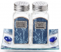 Glass Salt and Pepper Shaker Set for Shabbat with Blue Décor