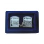 7 Centimetre Nickel Tallit Clip Set with Western wall and "Yerushalayim" Engraving