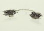 Sterling Silver Tallit Clips with Torah Scrolls and Hebrew Letters